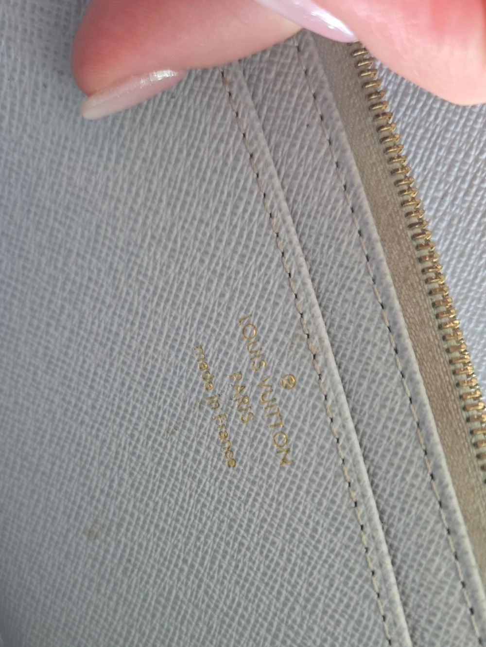 Louis Vuitton Light Blue Epi Leather Trifold Wallet with Gold V Emblem